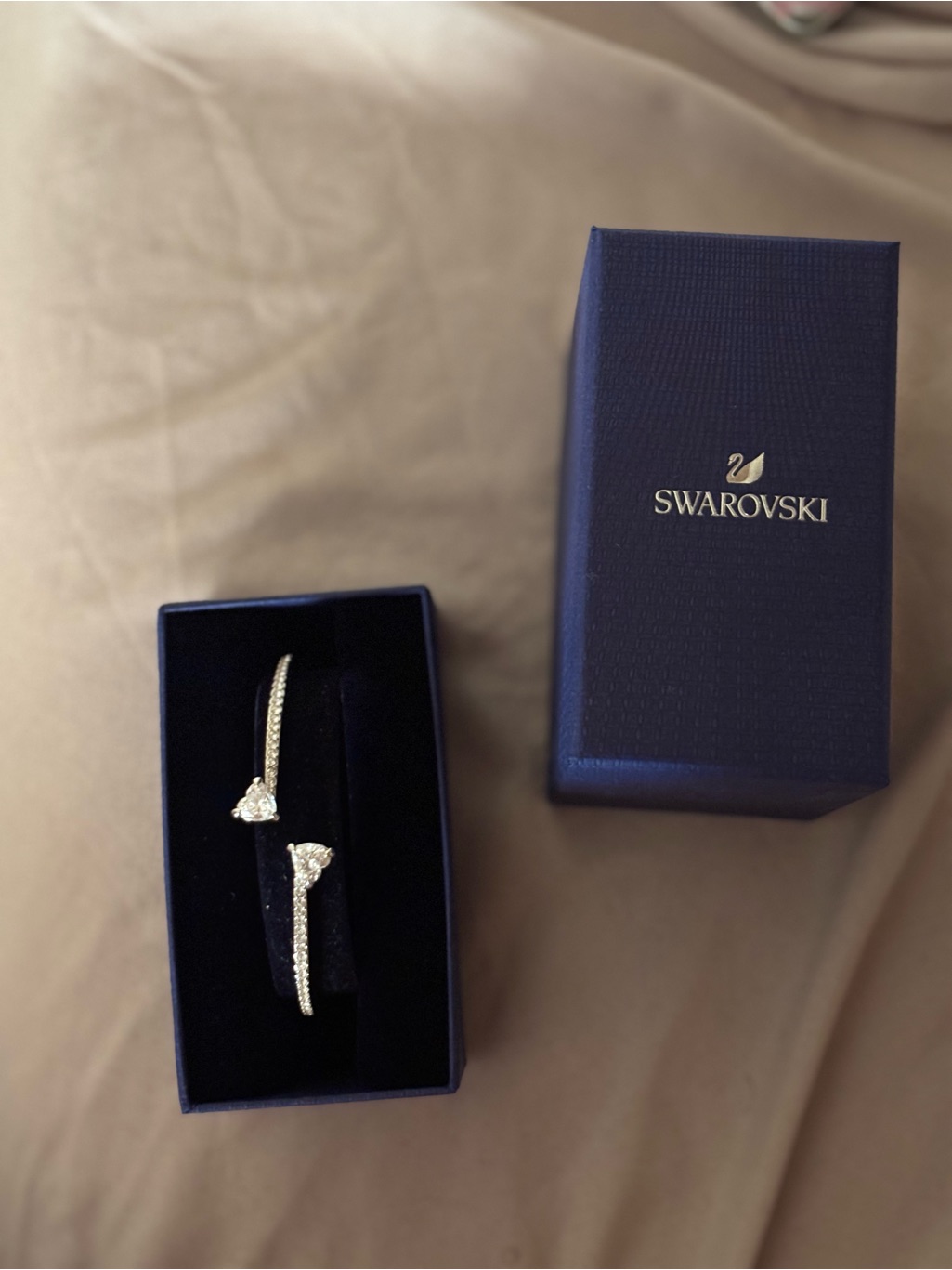 Swarovski Silver Mesmera Heart Bangle
